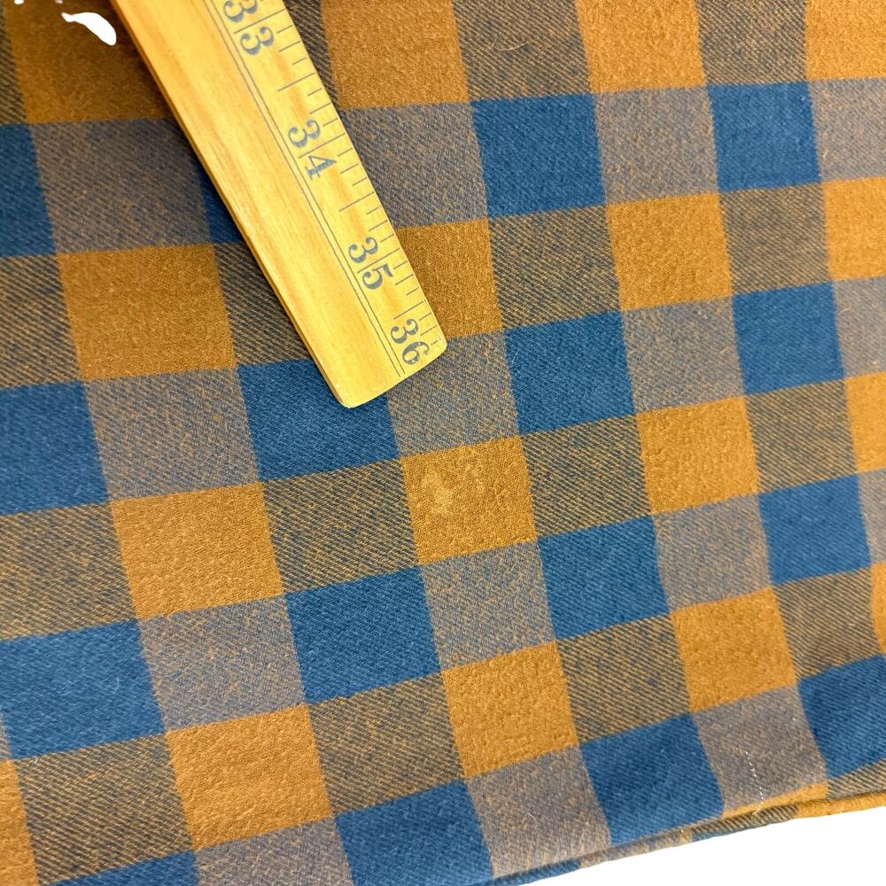 Nomad Brown Navy Buffalo Plaid Flannel Outdoorsy Lumnerjack Shirt Mens M - Picture 9 of 9